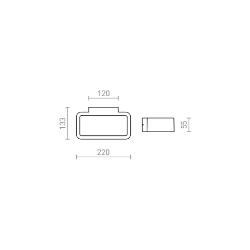 Lampada TAPA da parete bianco  230V LED 6W IP54  3000K
