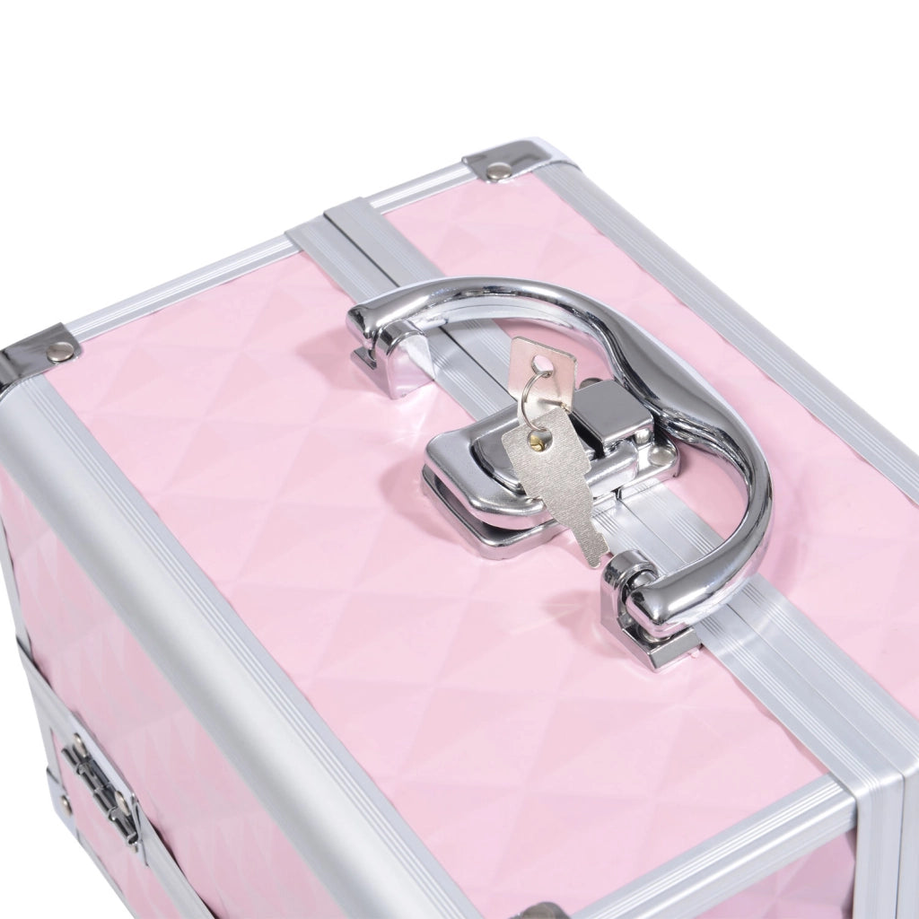 Valigetta Porta Trucchi con Vassoio ¨C zephmum ¨C 20x15x15cm Rosa
