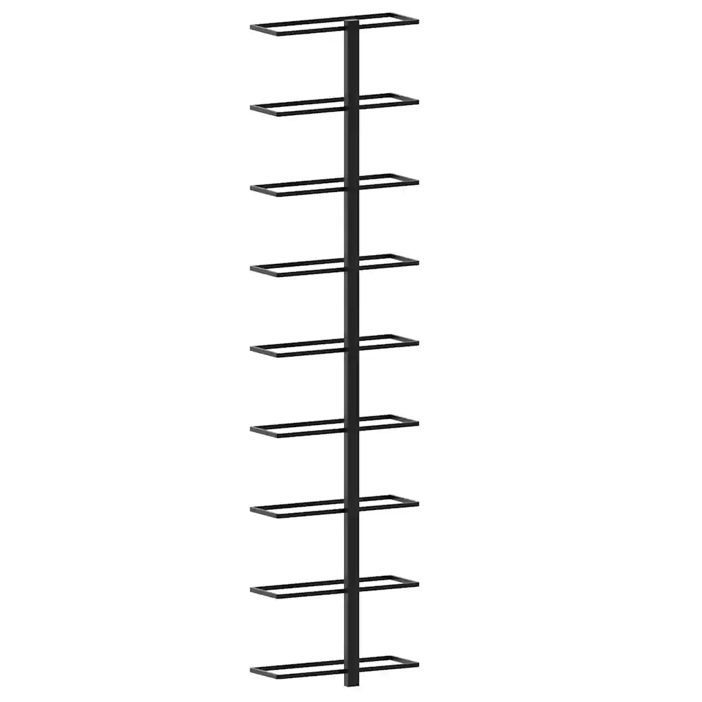Portavini da Parete per 9 Bottiglie Nero in Ferro cod mxl 52631