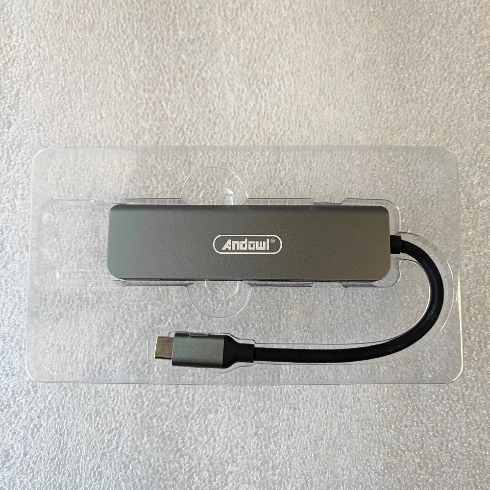 Trade Shop - Hub Usb Type-c 5 In 1 Hdmi 4k Compatibile Con Thunderbolt 3 Multifunzione Q-hu90 -