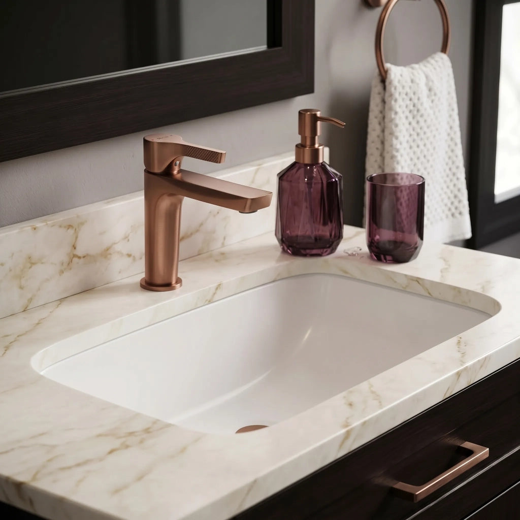 Rubinetto Da Lavabo Premium Rea Maxim Brush Copper Low