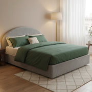 Letto Matrimoniale Amida, Letto Matrimoniale Materasso Incluso Made in Italy, Grigio