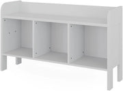 Scaffale per bambini Ajaton, Bianco, 107.2 x 63.8 cm, con scaffale per giocattoli e 3 vani aperti per riporre gli oggetti