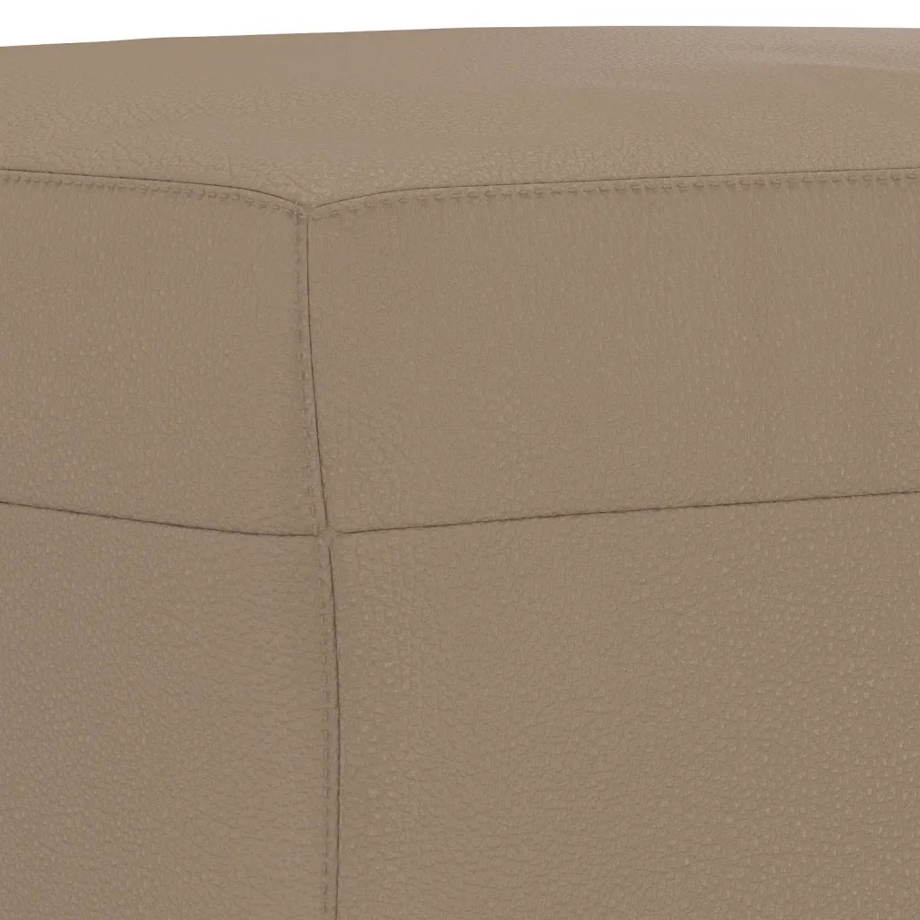 Set di Divani 3 pz con Cuscini Cappuccino in Similpelle