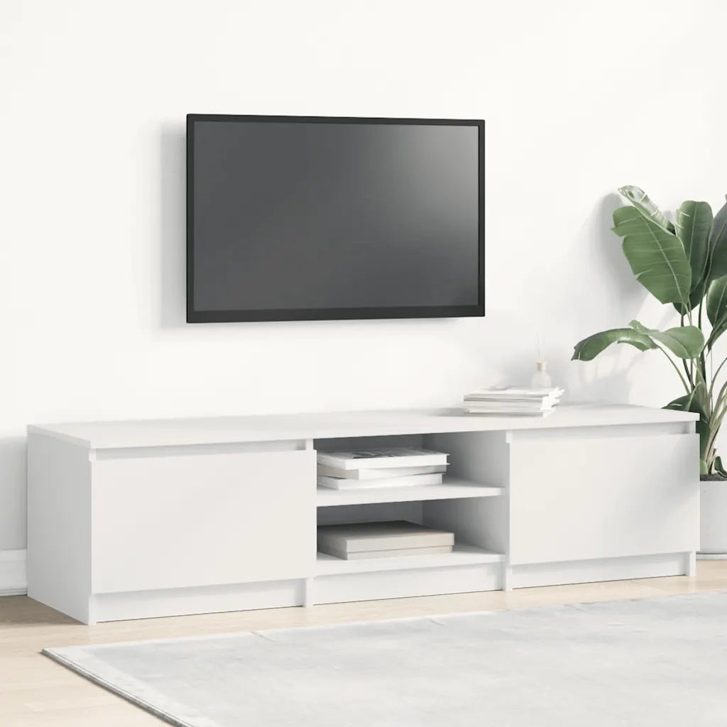 Mobile Porta TV Bianco 140x40x35,5 cm in Legno Multistrato 800648