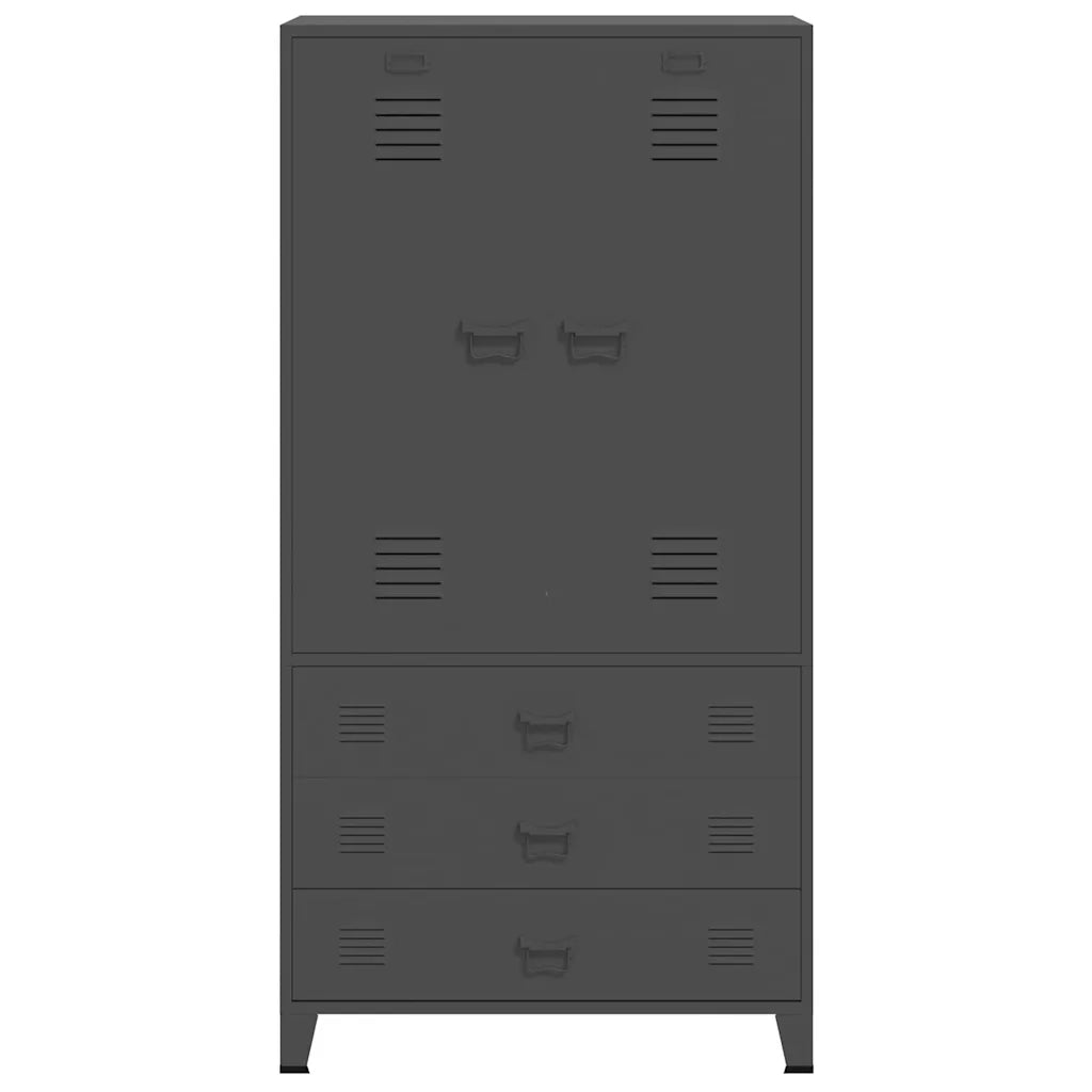 Armadio Antracite Industriale 90x50x180 cm in Metallo 339615