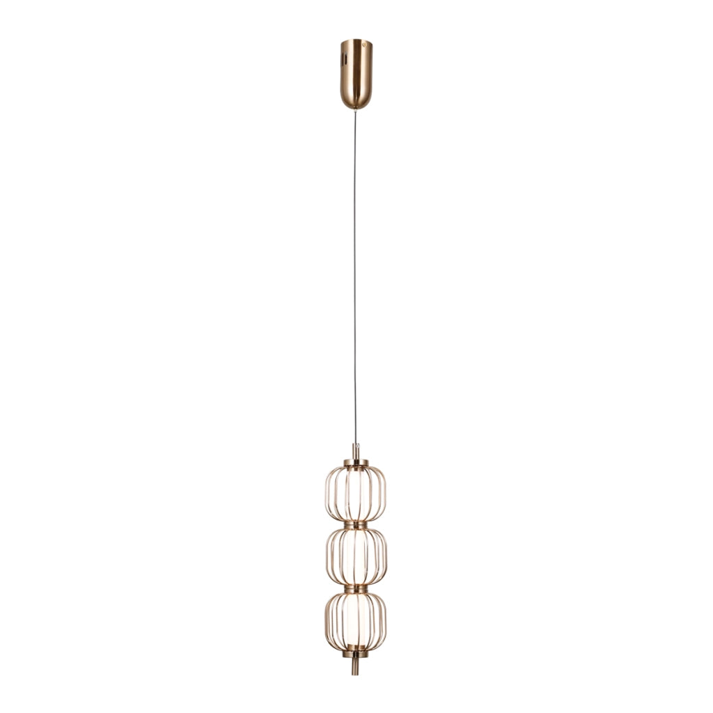 Sospensione LED 12W oro filo metallico Pedro Italux