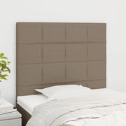 Testiera per letto tortora 100x5x118/128 cm in tessuto 3116326