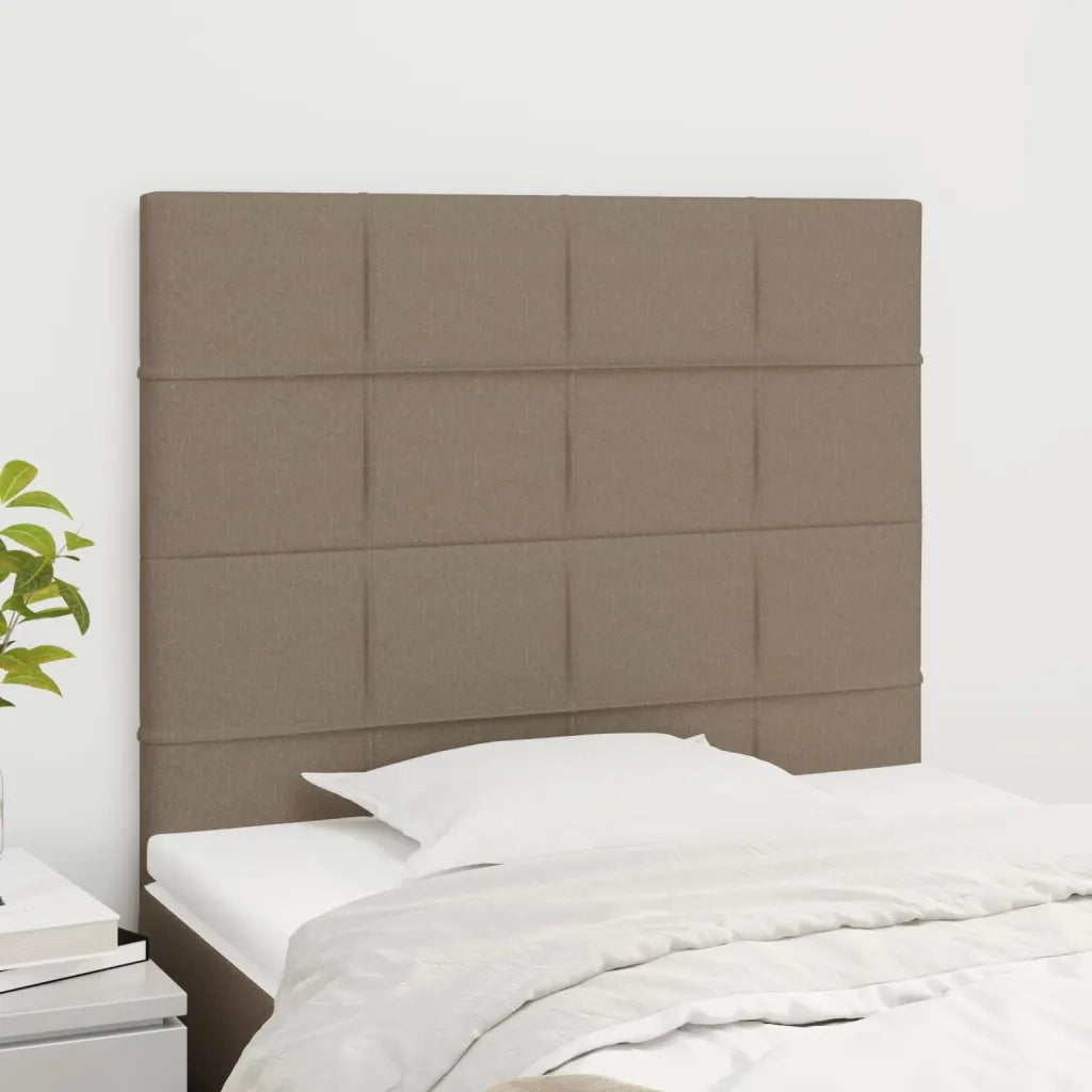 Testiera per letto tortora 100x5x118/128 cm in tessuto 3116326