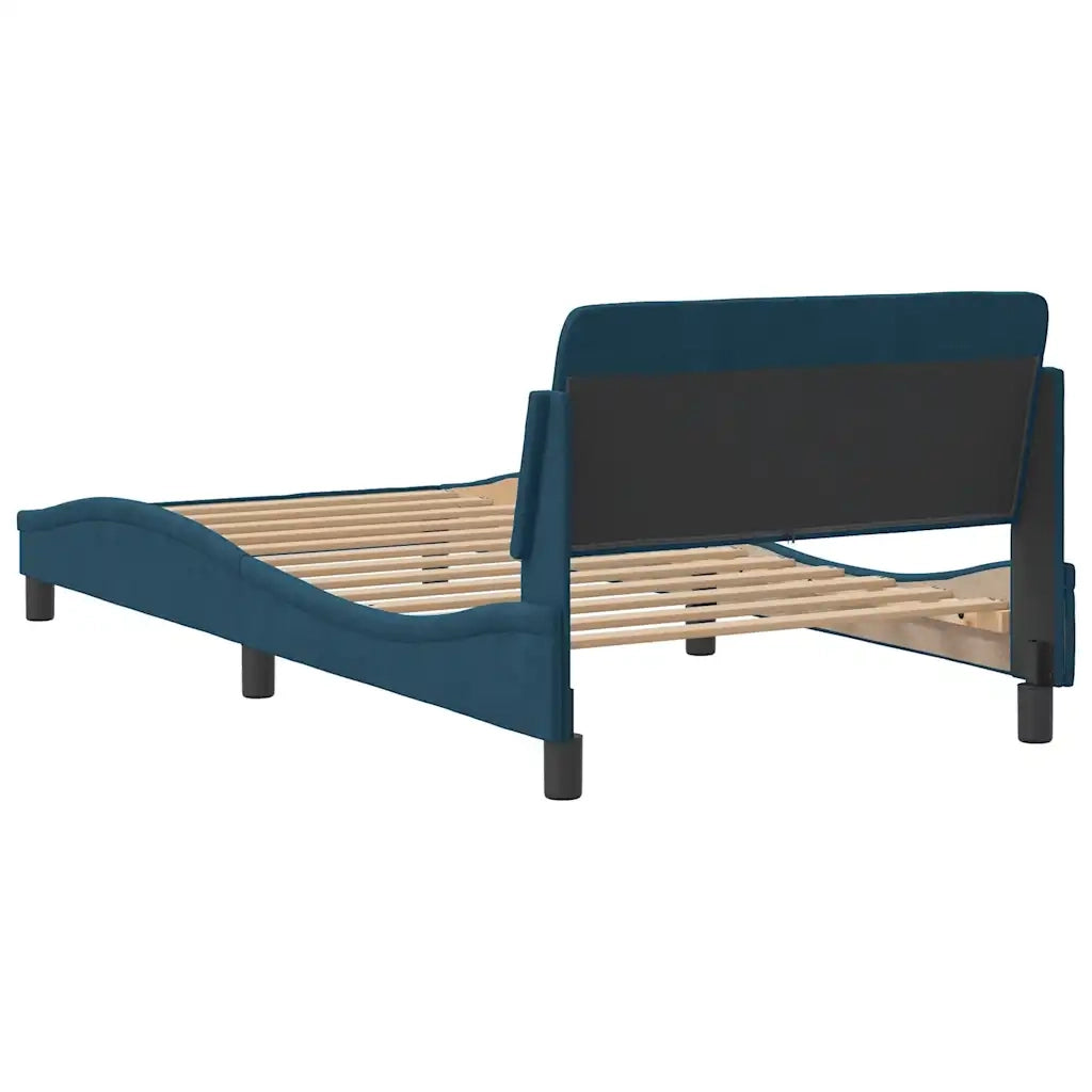 vidaXL Giroletto con Testiera Blu 100x200 cm in Velluto