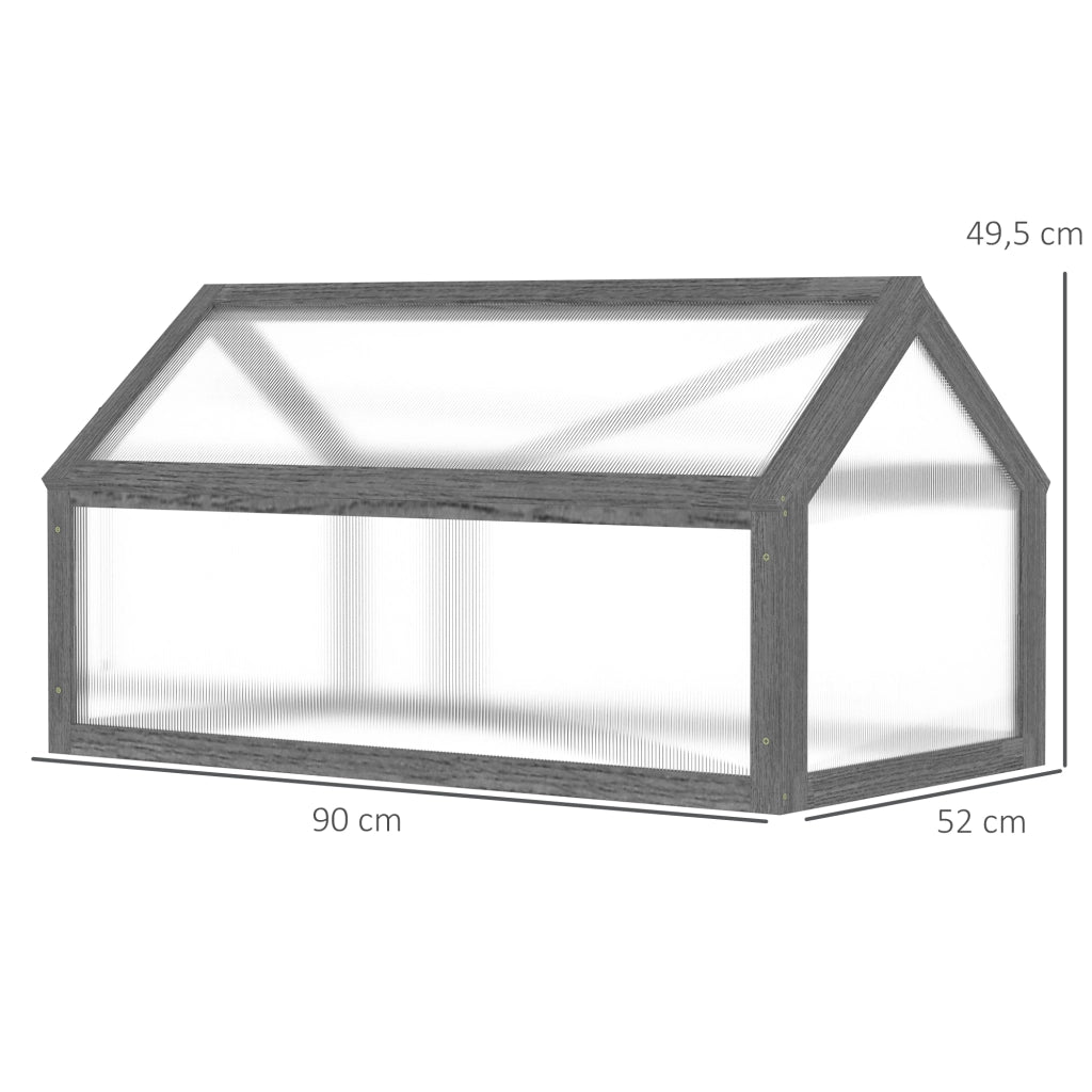 Serra Mini Giardino ¨C Zephmum ¨C Grigio Legno 90x52x49.5 cm