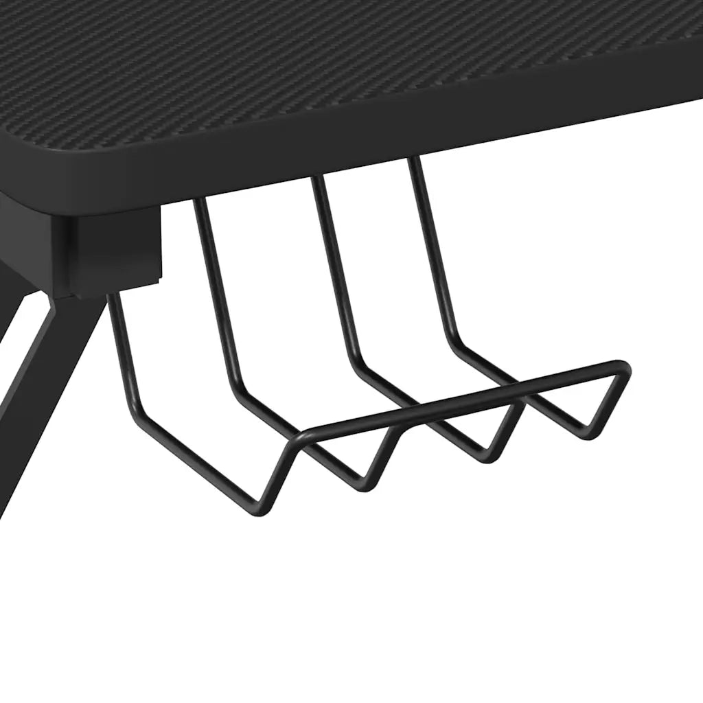 Scrivania da Gaming-Scrivanie per intrattenimento con Gambe a Y Nera 90x60x75 cm