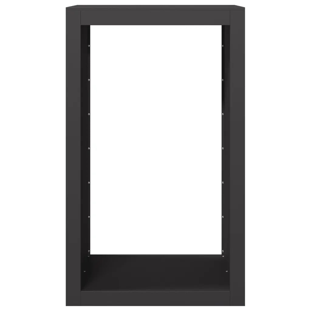 Rastrelliera per Legna da Ardere Nera 60x40x100 cm in Acciaio 850989