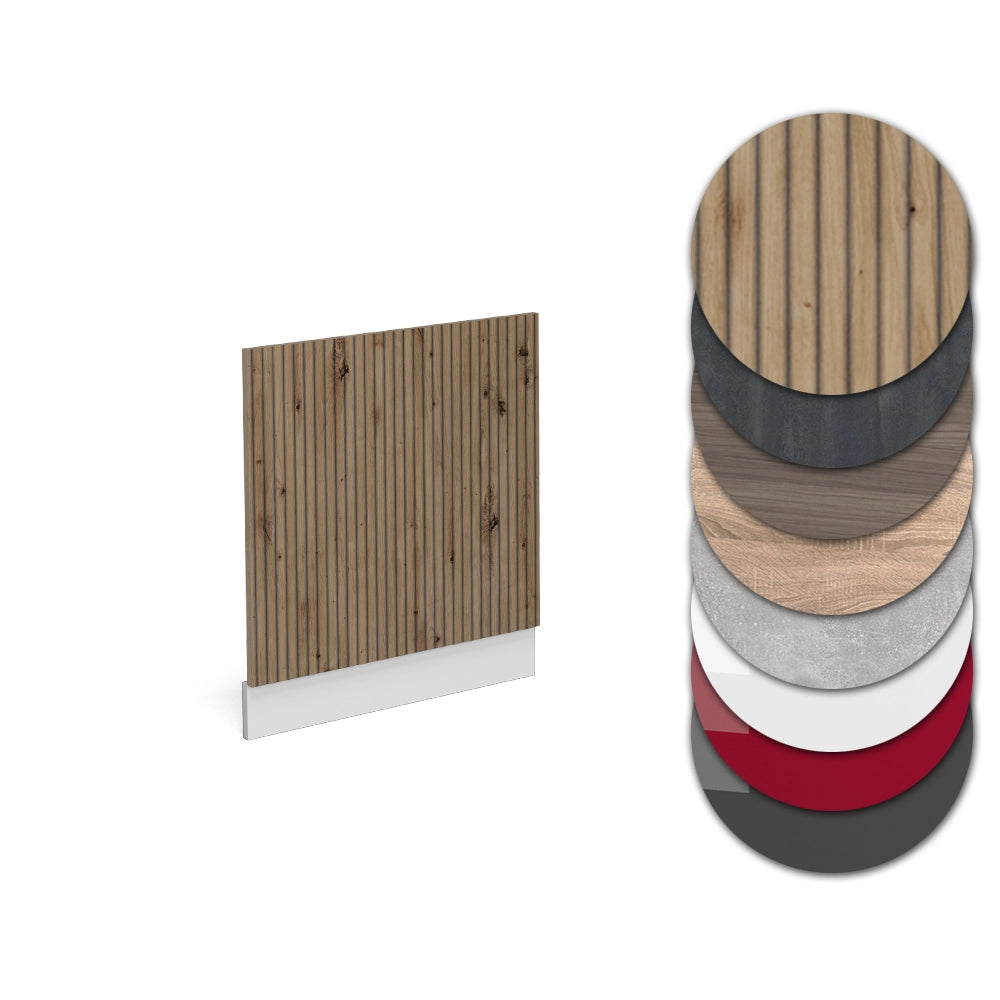 Pannello frontale R-Line Rovere artigianale/Bianco 60 cm senza piano di lavoro Vicco
