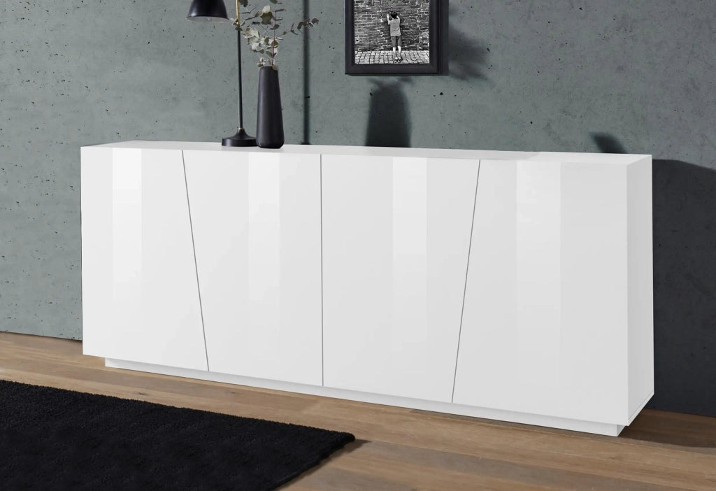 Mobile VEGA L 200 x H 86 x P 43 cm bianco lucido