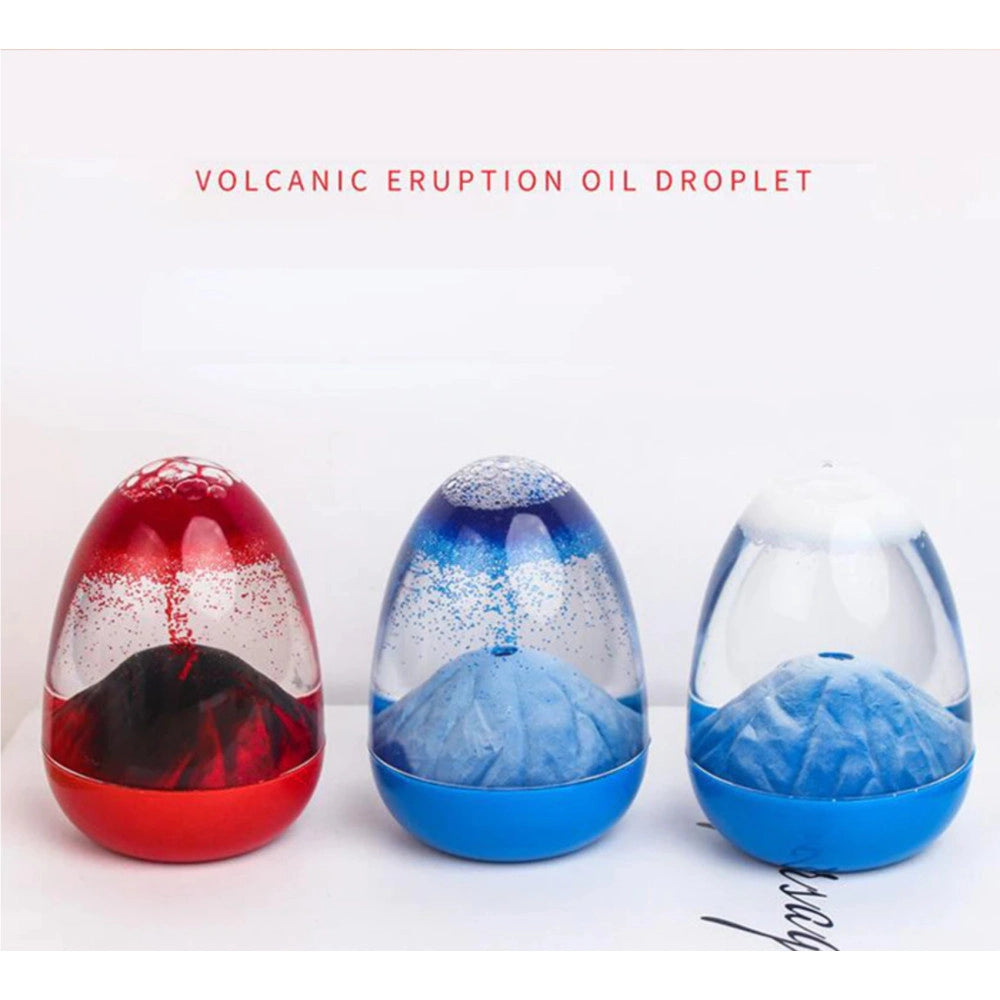 Trade Shop - Clessidra In Vetro Con Effetto Eruzione Vulcano Liquido Idea Regalo Decorazione -