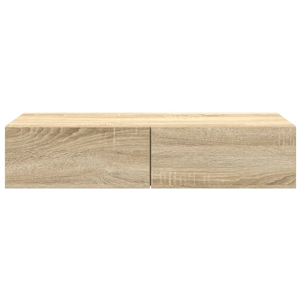 Scaffale a Parete con Cassetti Sonoma 80x33x17 cm in Truciolato 859979