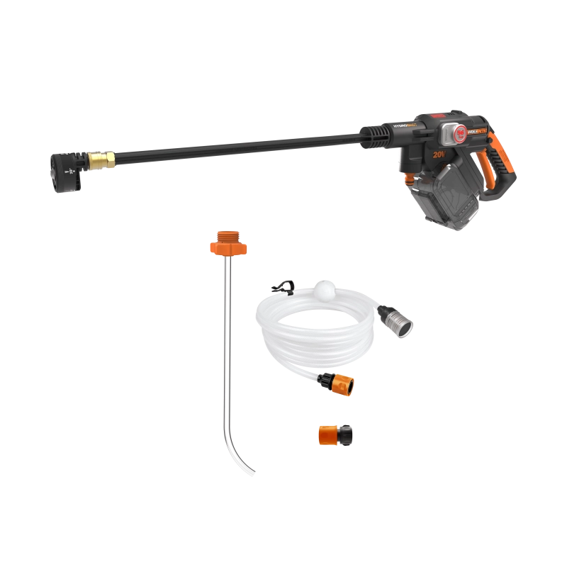 Idropulitrice portatile a batteria (non inclusa) WG633E.9 20V brushless con tubo aspirazione 6 m per pulizia esterna - Worx