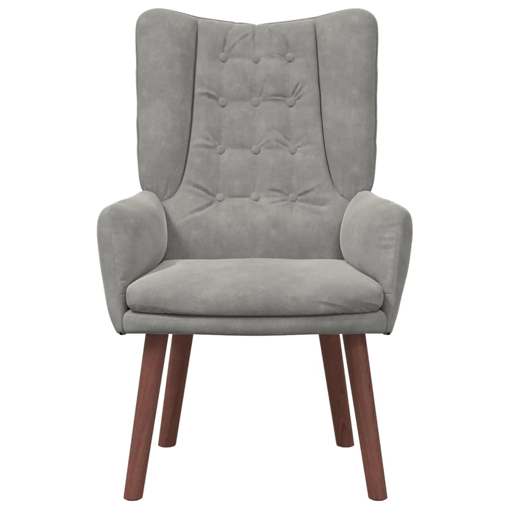 poltrona Grigio chiaro 63 x 67 x 94 cm Velluto 42001814