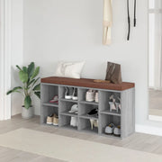 Scarpiera-Scaffale per scarpe Grigio Sonoma 103x30x48 cm in Legno Multistrato