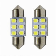 Trade Shop - Lampadine Posizione Maxtech Sv8.5-3528 31mm 12v 6led Lampadine Ultra Luminose 6000k -