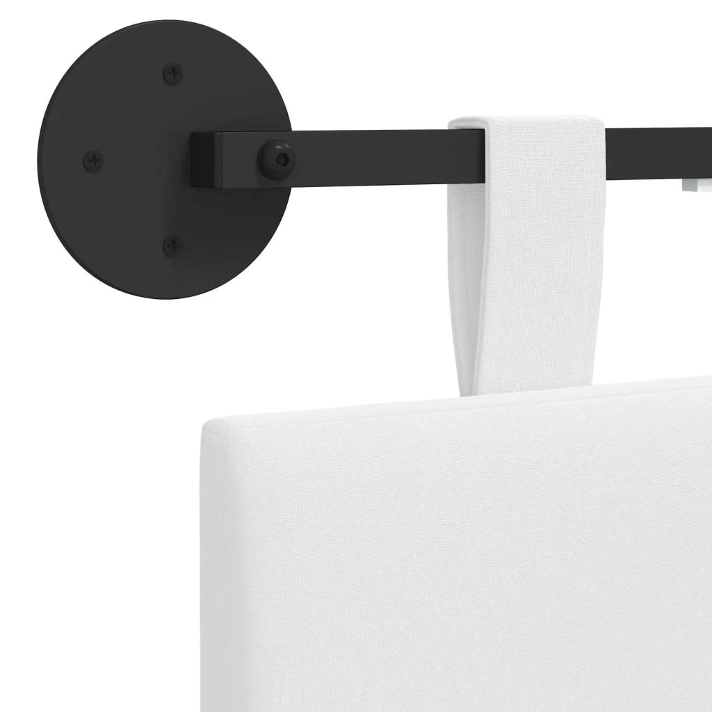 Testiera sospesa Con luce LED Bianco Tessuto