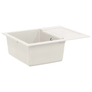 Lavello Bianco 620 x 500 mm 80% Quarzo e 20% Resina