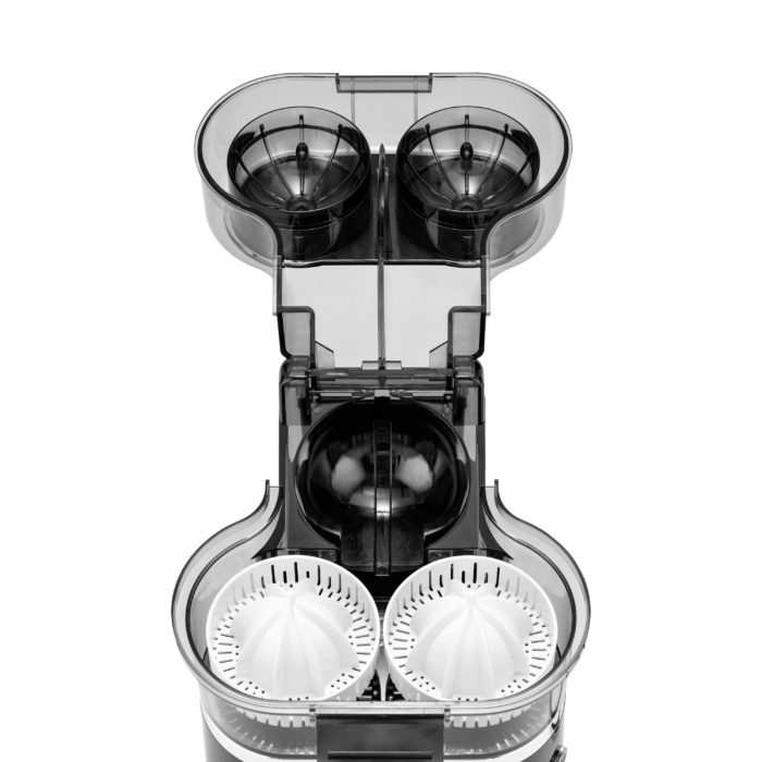 Spremiagrumi elettrico doppio 100W con 2 coni e funzione automatica auto lift, filtro senza polpa e taglia arance - Sogo