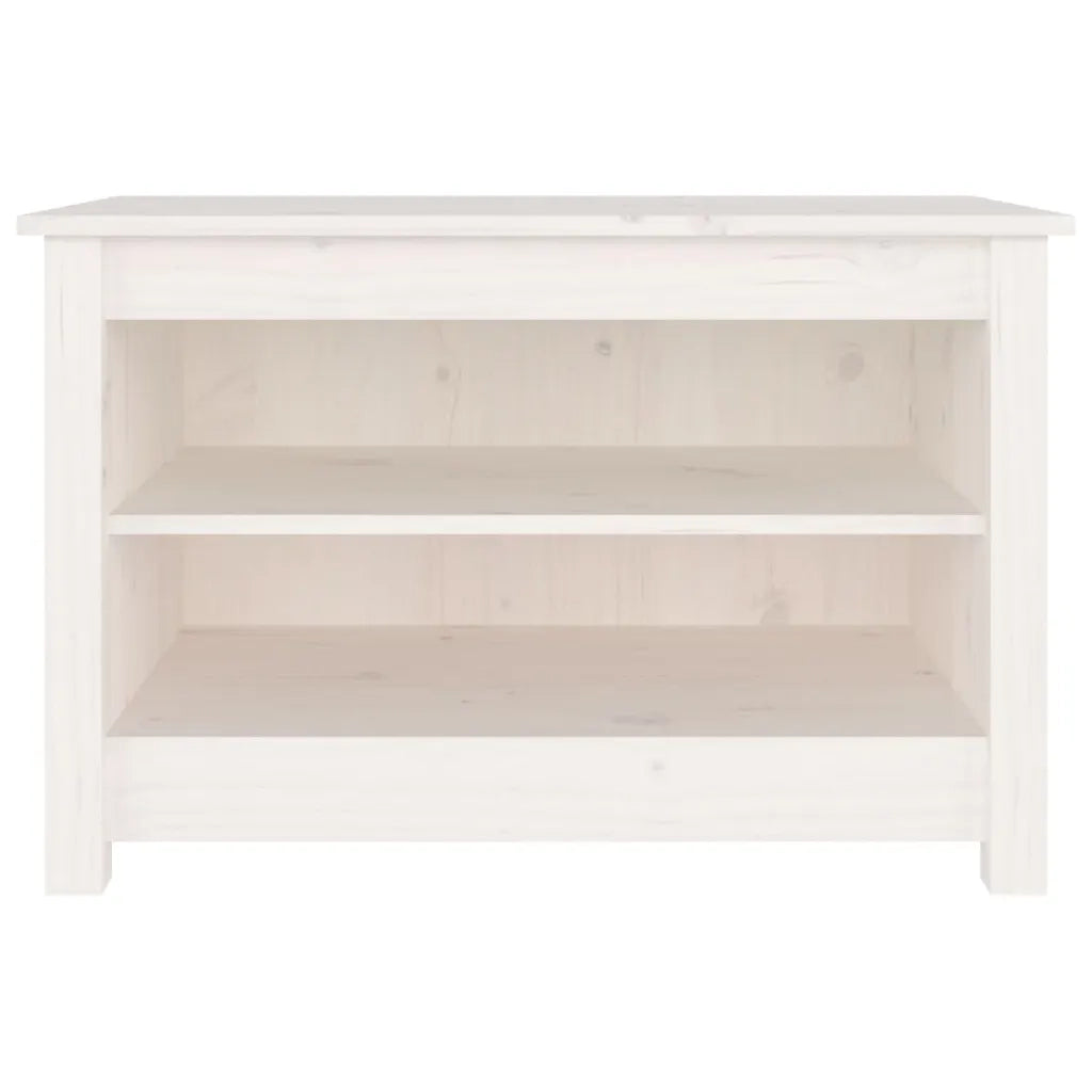 Scarpiera Bianca 70x38x45,5 cm in Legno Massello di Pino cod mxl 47963