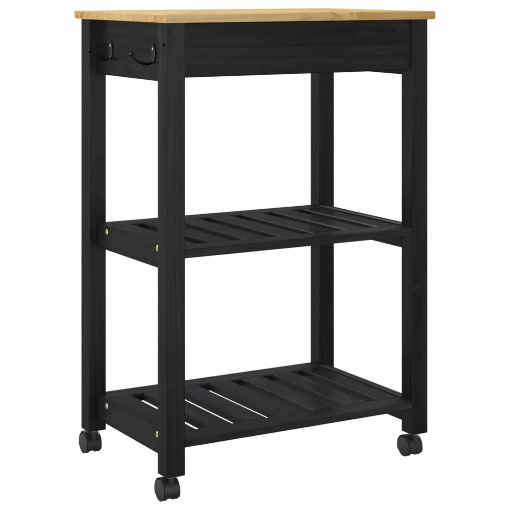 Carrello da Cucina MONZA Nero 60 x 40 x 88,5 cm CFW4228315