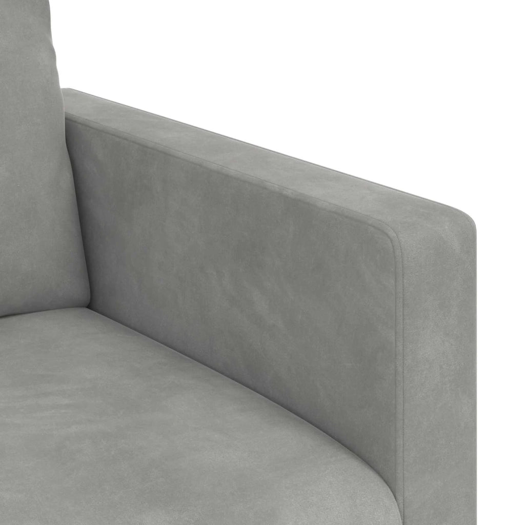 Divano Grigio chiaro 138 x 78 x 80 cm Velluto 42024413