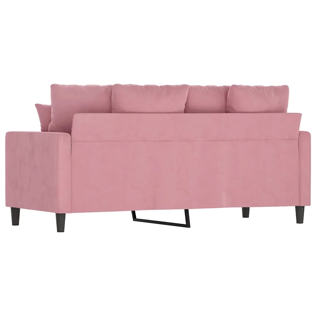 vidaXL Divano a 2 Posti Rosa 140 cm in Velluto