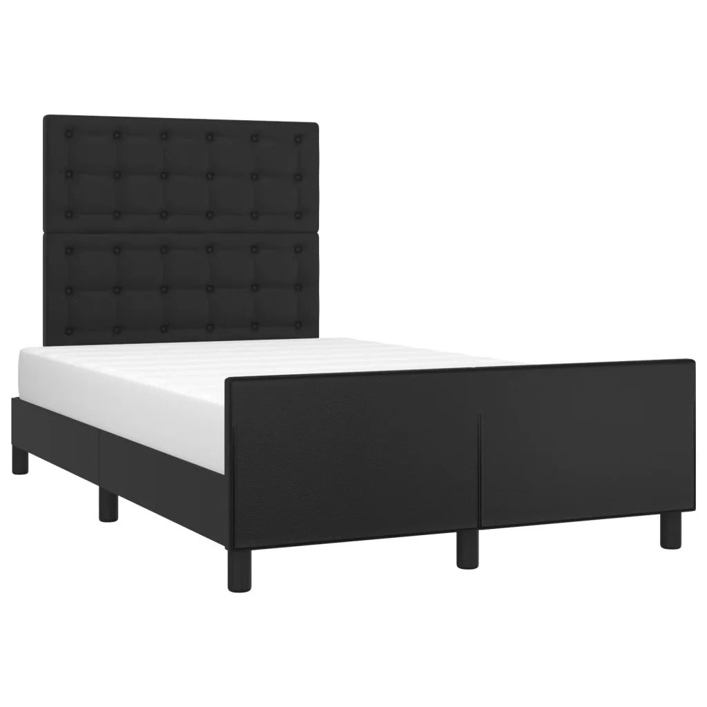 Giroletto con Testiera Nero 120x200 cm in Similpelle cod mxl 49174