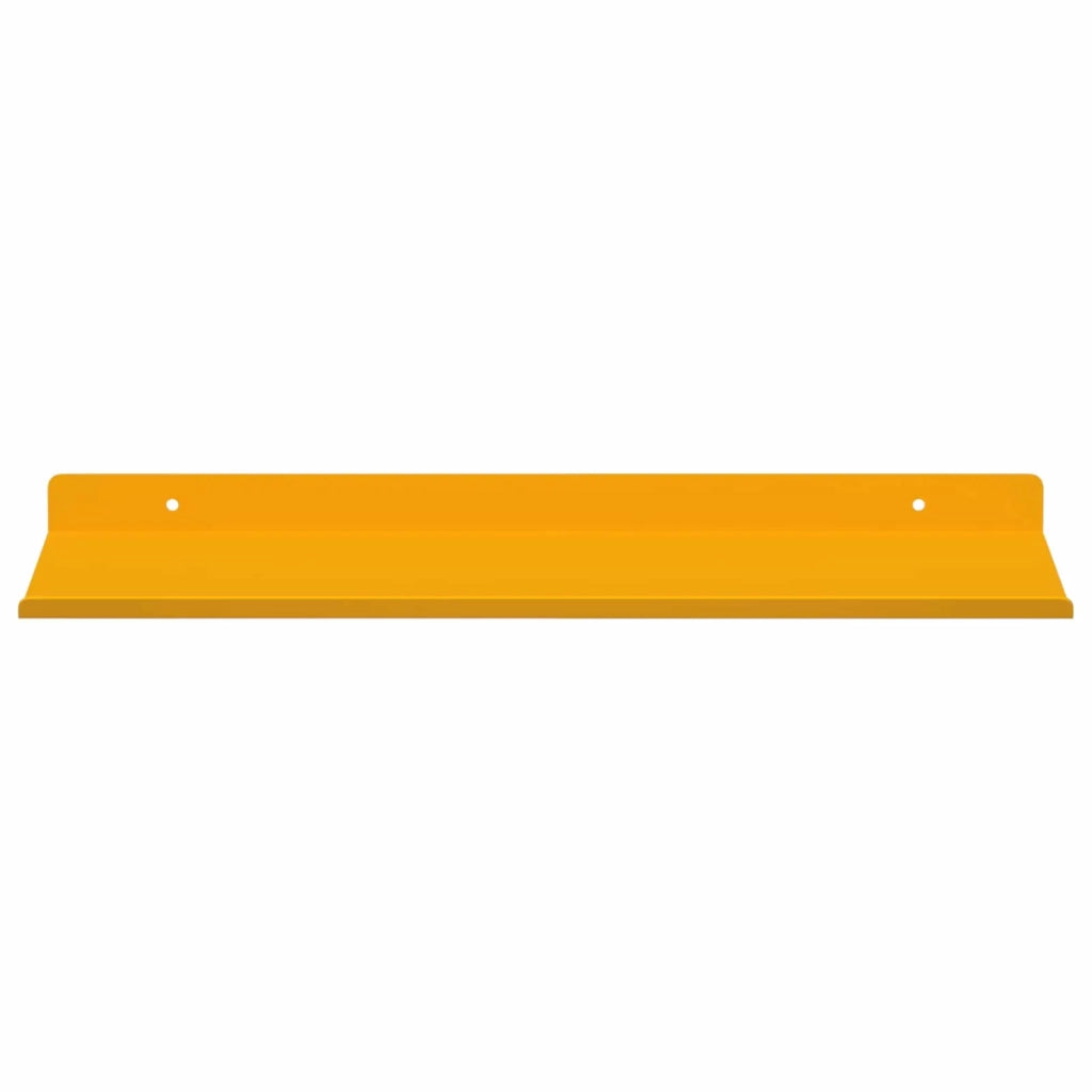 Mensola sospesa 2 pcs Giallo senape 40 x 18 x 2,5 cm Acciaio