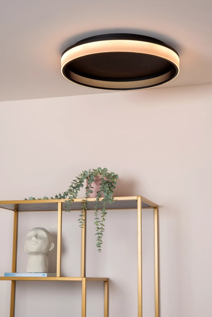 Plafoniera LED Lucide Estreja 40cm 40W nera stellata