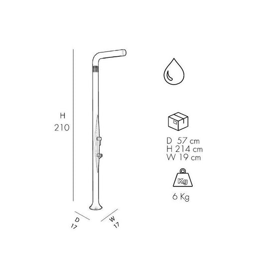 Doccia Tradizionale In Polietilene Funny Yang Top Line Con Lavapiedi Colore Smerlado Cv-T225-Tl/6700