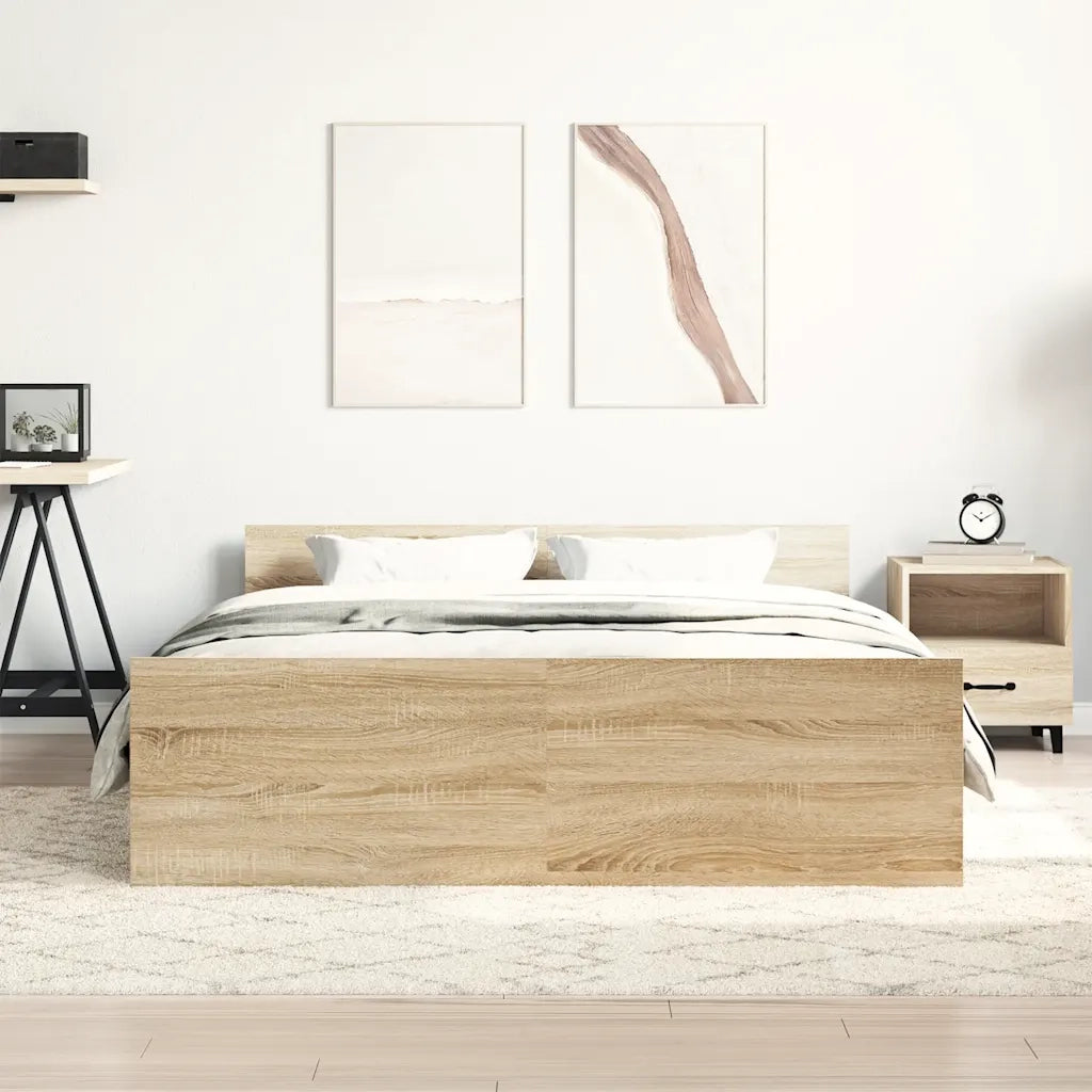 Giroletto con Testiera e Pediera Grigio Cemento 120x190 cm 3203778