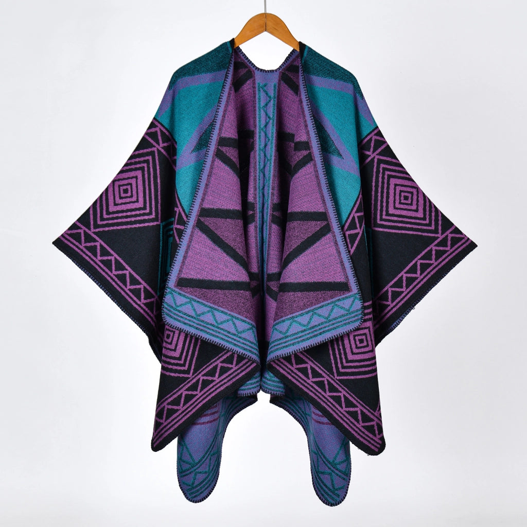 Sciarpa da donna spessa e calda in jacquard stile retr¨°, alla moda.