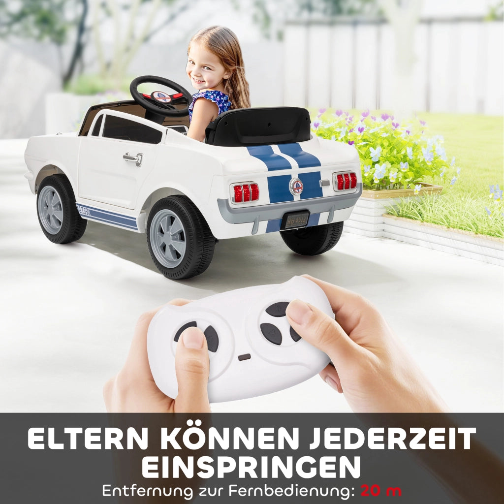 Auto elettrica per bambini 12V ¨C zephmum ¨C Bianco con telecomando 2.4GHz