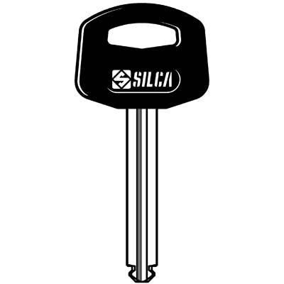 CHIAVE PUNZONATA ABUS AB60P SILCA - OTTONE NICHELATO- 2 pezzi