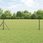 Set di Recinzione Set di 2 Grigio Acciaio Zincato 25 x 0.5 m