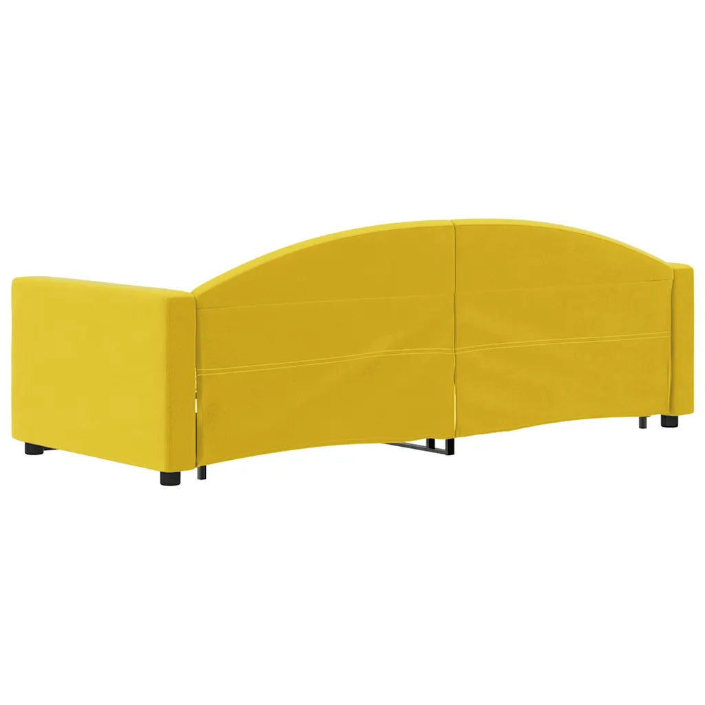 vidaXL Divano Letto con Letto Estraibile Giallo 80x200 cm in Velluto