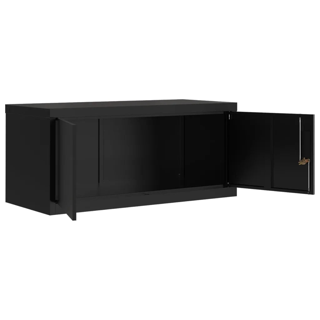vidaXL Armadio Classificatore Nero 90x40x220 cm in Acciaio