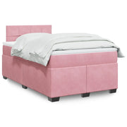 Giroletto a Molle con Materasso Rosa 120x200 cm in Velluto 3288587