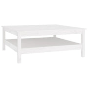 Tavolino da salotto | Tavolino da caff¨¨ | Tavolino da Soggiorno bianco 100x100x40 cm in legno massello di pino