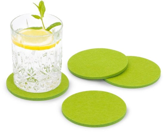 Piedini di velluto per tavolo e bar, 8 pezzi (colore selezionabile), verde chiaro - piedini di velluto per tavolo e bar come sottopiede per bicchieri e bicchieri