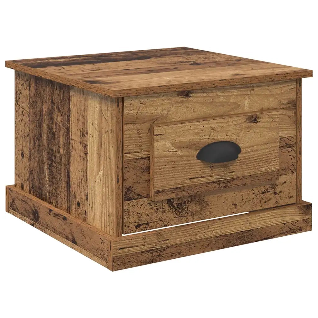 Tavolino da salotto con cassetto Legno vecchio 50 x 50 x 35 cm