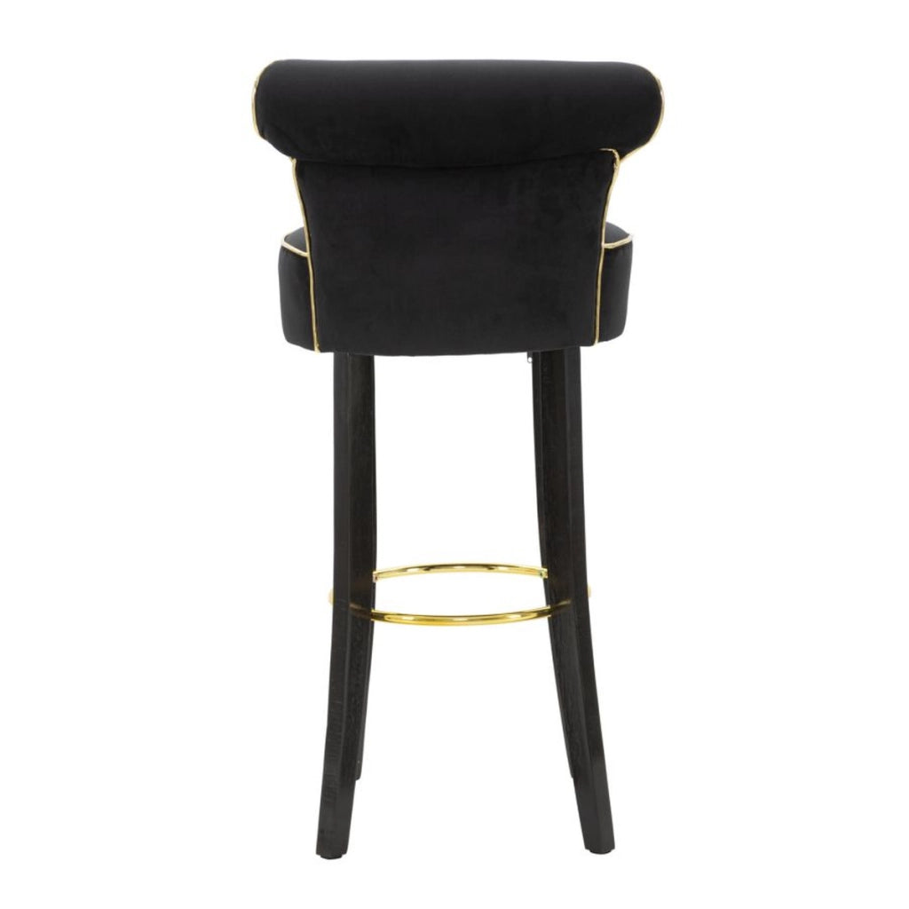 Sgabello Alto VKH442, Nero, Metallo, 46x48x96 cm