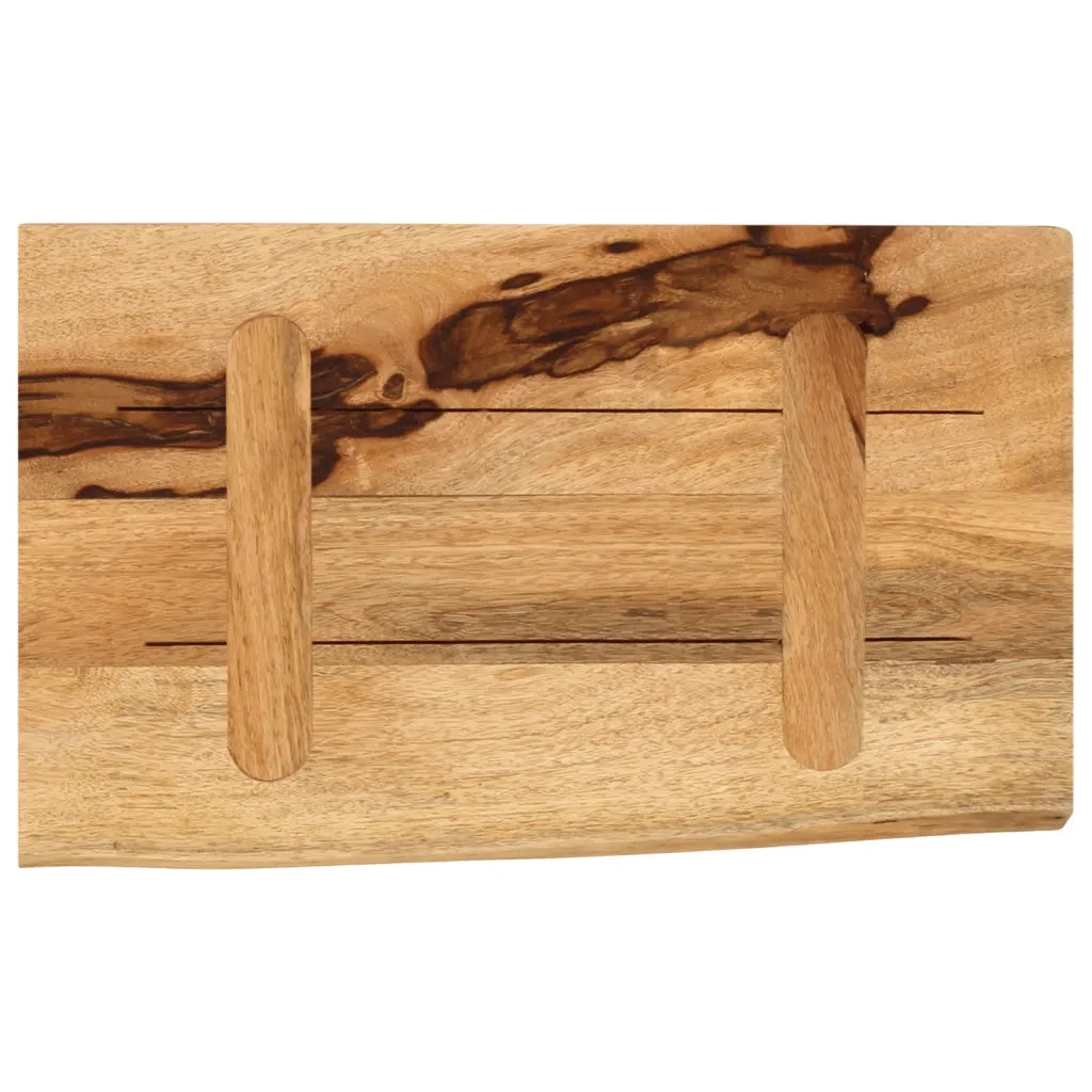 Piano Tavolo 40x30x3,8 cm Bordi Vivi Legno di Mango Grezzo