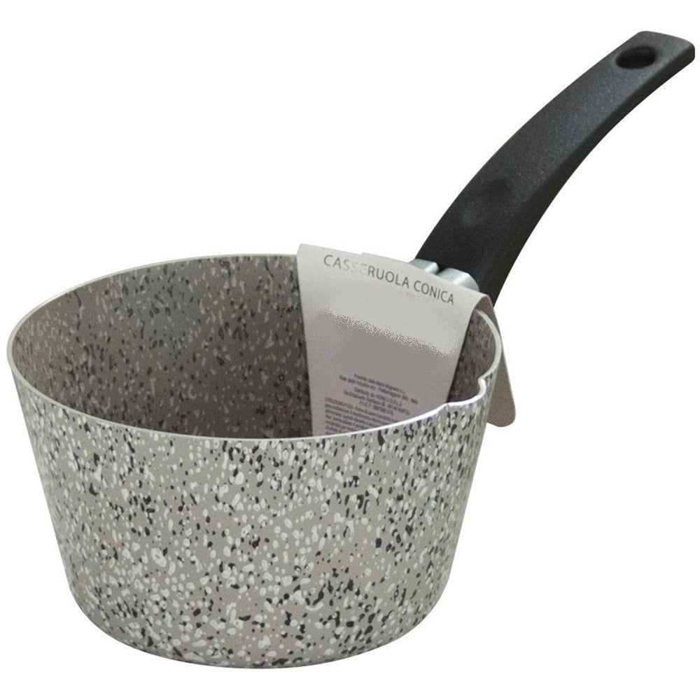 Trade Shop - Pentolino Casseruola Conica 12-16 Cm Rivestimento Antiaderente Antigraffio Con Manico -